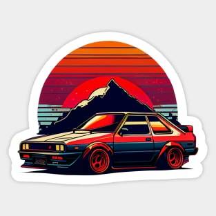 80s retro car Sticker